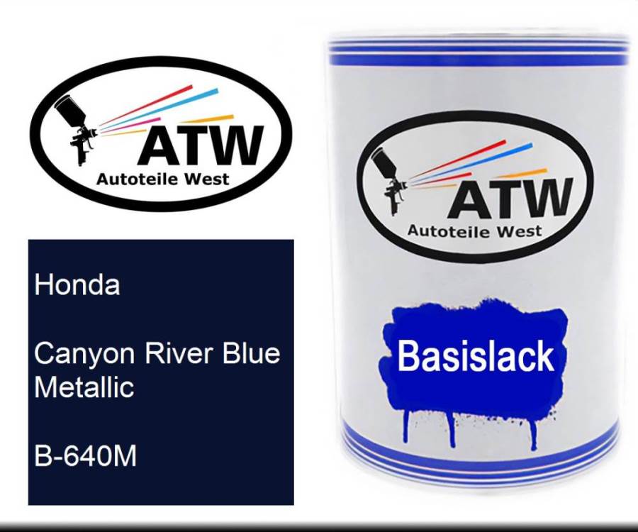 Honda, Canyon River Blue Metallic, B-640M: 500ml Lackdose, von ATW Autoteile West.